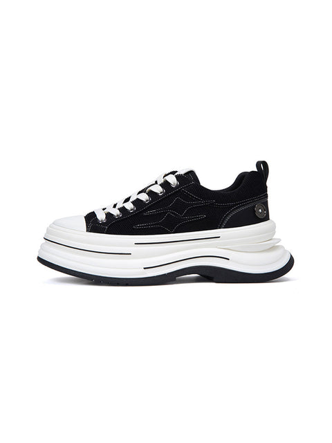 KILLWINNER | 7cm Platform Canvas Shoes-Black