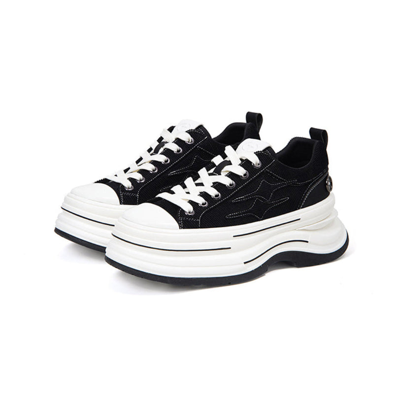 KILLWINNER | 7cm Platform Canvas Shoes-Black
