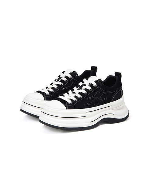 KILLWINNER | 7cm Platform Canvas Shoes-Black