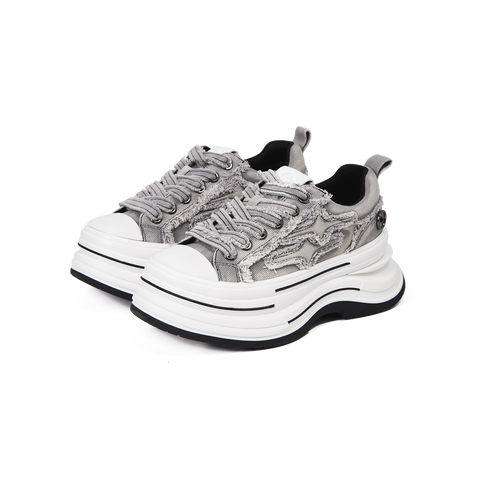 KILLWINNER | 7cm Platform Canvas Shoes-Black