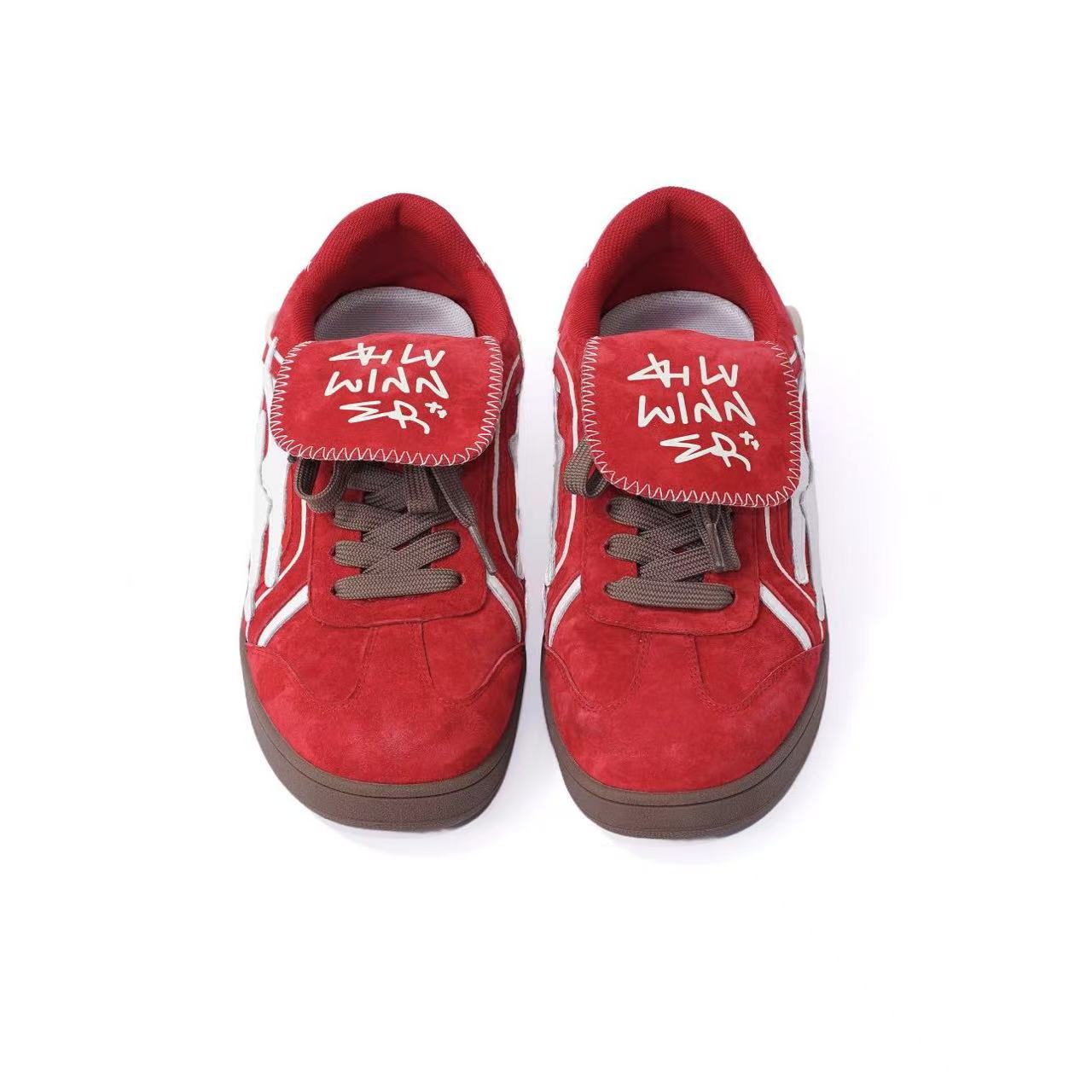 KILLWINNER Red Velvet German Training Shoes, Versatile Low-Top Shoes,