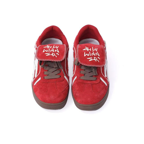 KILLWINNER Red Velvet German Training Shoes, Versatile Low-Top Shoes, Unisex Style.