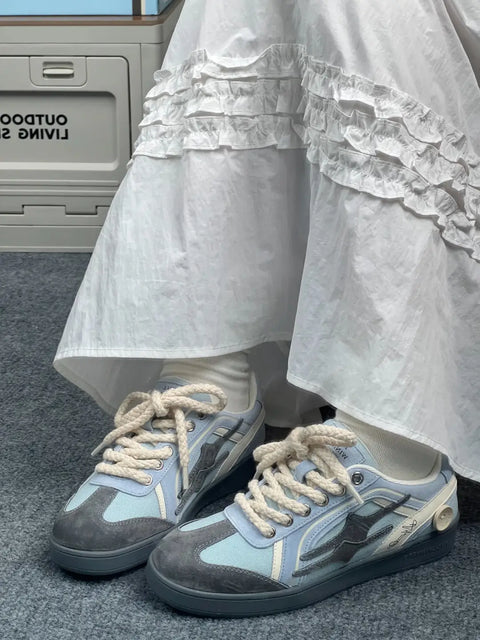 KILLWINNER丨Blue-Grey German Training Shoes, Casual Shoes, Unisex Style.