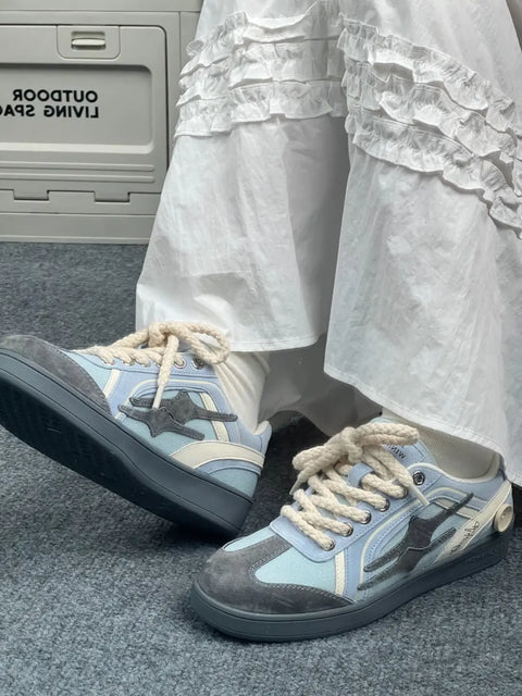 KILLWINNER丨Blue-Grey German Training Shoes, Casual Shoes, Unisex Style.