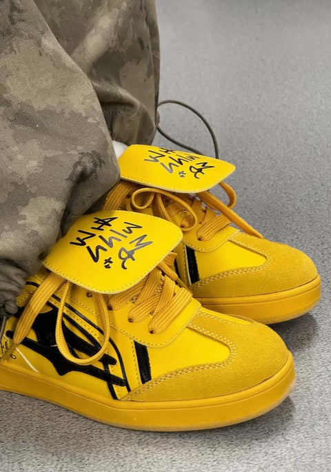 KILLWINNER丨Yellow German Training Shoes, Low-Top Shoes, Unisex Style, Streetwear Brand.