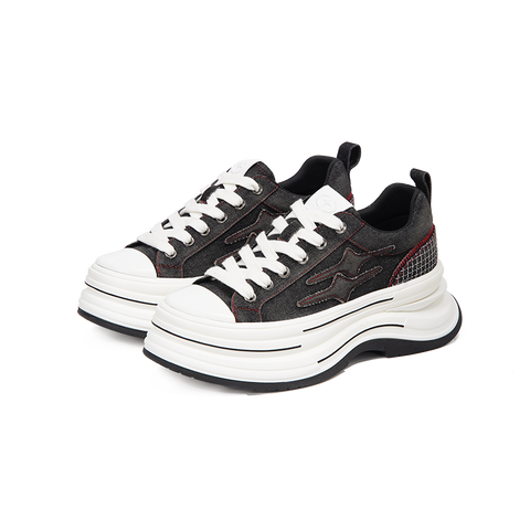 KILLWINNER | 7cm Platform Canvas Shoes-Black