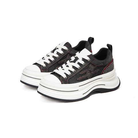 KILLWINNER | 7cm Platform Canvas Shoes-Black