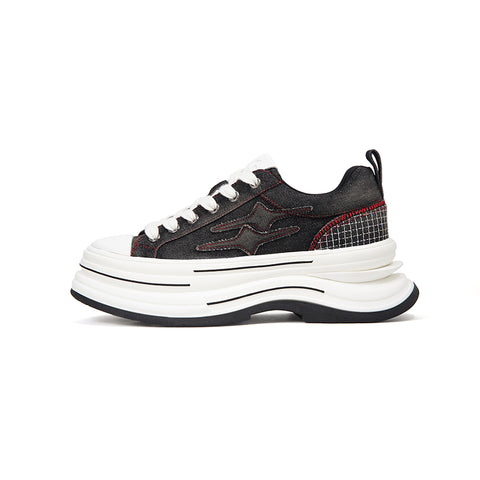 KILLWINNER | 7cm Platform Canvas Shoes-Black